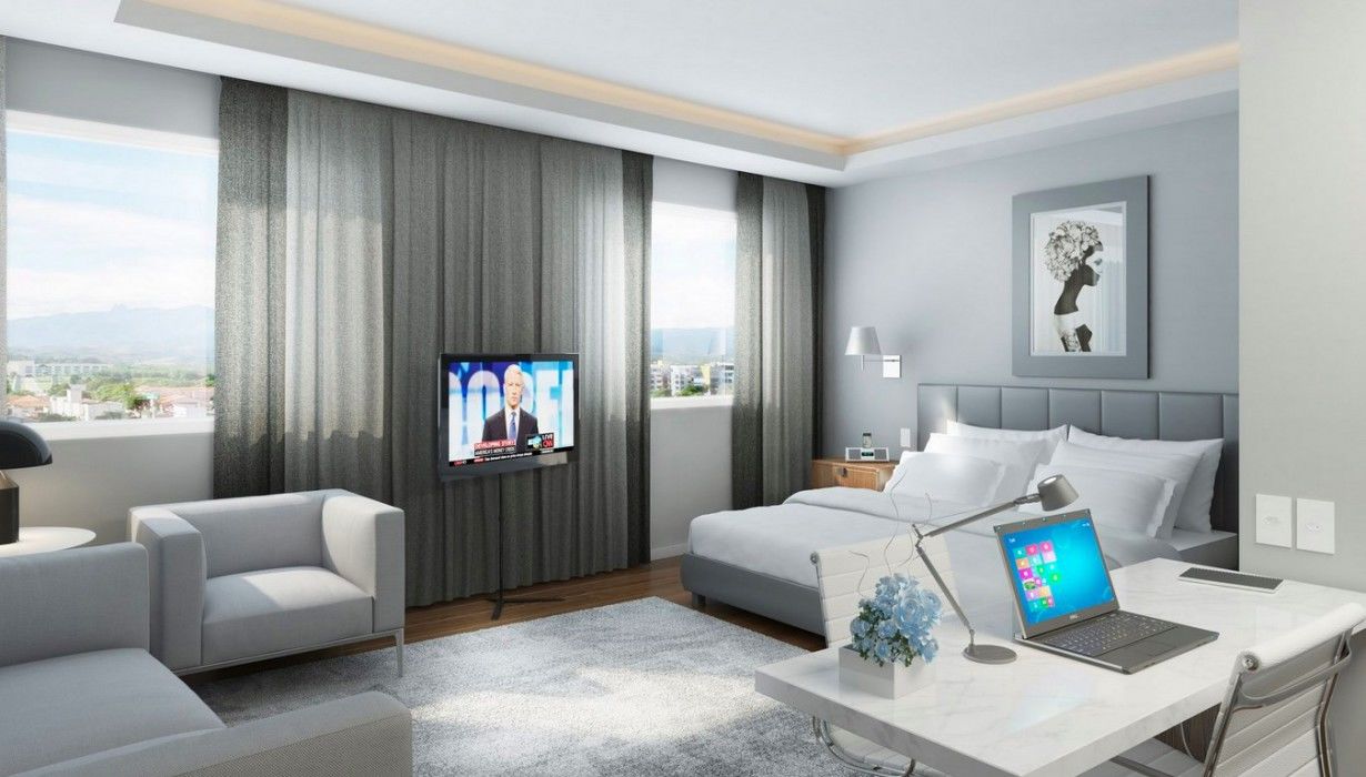 Hotel Atlantico Prime Рио-де-Жанейро Экстерьер фото 3D rendering of a hotel room